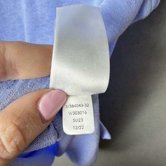 Athleta Light Blue Periwinkle Muscle Tank Top Crew Neck Womens size S - Picture 6 of 9